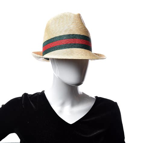 gucci fedora straw hat